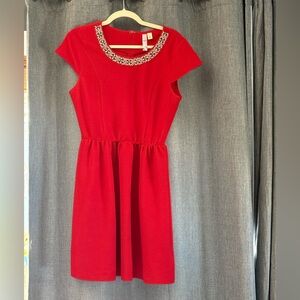 ALYA Elegant Red women’s  Dress with beading large